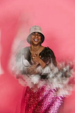 Fringe Co Black And White Tinsel Jacket