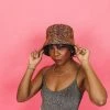 Fringe Co Bronze Rhinestone Bucket Hat Shop Spring Sparkles