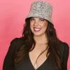 Fringe Co Silver Rhinestone Bucket Hat