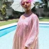 Fringe Co Shop Spring Sparkles Mauve Pink Sequin Long Caftan