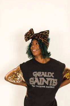 Fringe Co Black And Gold Sequin Diamond Party Wrap