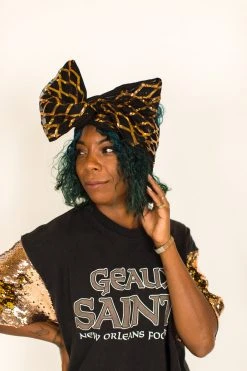 Fringe Co Black And Gold Sequin Diamond Party Wrap