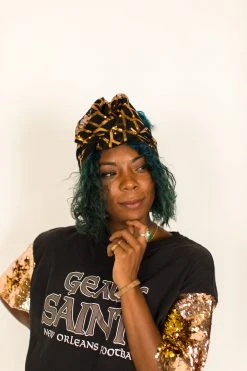 Fringe Co Black And Gold Sequin Diamond Party Wrap