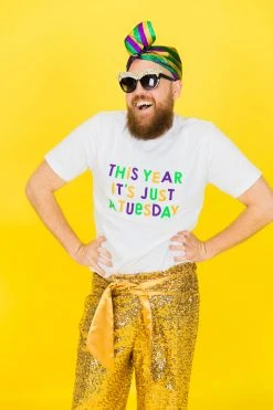 Fringe Co This Year It's Just A Tuesday Mardi Gras Party Tee
