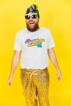 Fringe Co Doubloon Daddy Mardi Gras Party Tee Party Collection