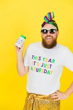 Fringe Co This Year It's Just A Tuesday Mardi Gras Party Tee
