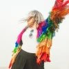 Fringe Co Totally Tinsel Collection The Rebel Rainbow Tinsel Fringe Jacket