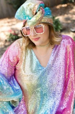 Fringe Co Rainbow Ombre Sequin Party Wrap