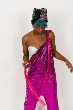 Fringe Co Sequin Collection Bright Pink Sequin Party Jumpsuit 18 Fringe Co Sequin Collection Bright Pink Sequin Party Jumpsuit