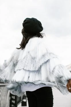 Fringe Co The Princess White And Silver Totally Tinsel Fringe Jacket