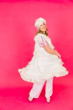 Fringe Co Iridescent Fringe Duster Totally Tinsel Collection