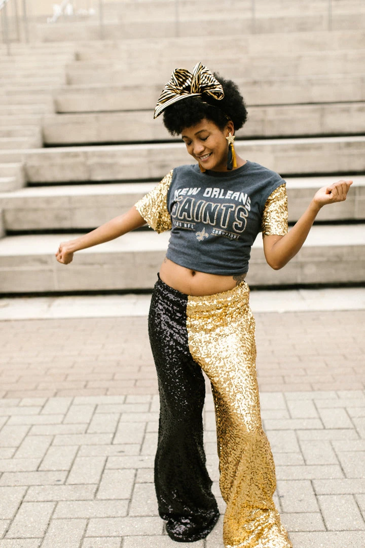 Fringe Co Black And Gold High Waisted Sequin Pants Sequin Collection 3 Fringe Co Black And Gold High Waisted Sequin Pants Sequin Collection