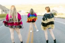 Fringe Co Totally Tinsel Collection The Rebel Rainbow Tinsel Fringe Jacket