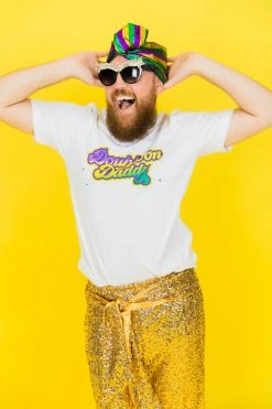 Fringe Co Doubloon Daddy Mardi Gras Party Tee Party Collection