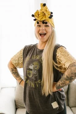 Fringe Co Gold With Black Pom Pom Party Wrap