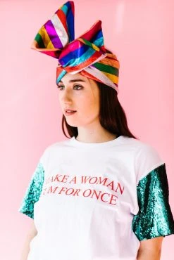 Fringe Co Rainbow Metallic Stripe Headwrap Party Wraps