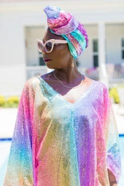 Fringe Co Rainbow Ombre Sequin Party Wrap