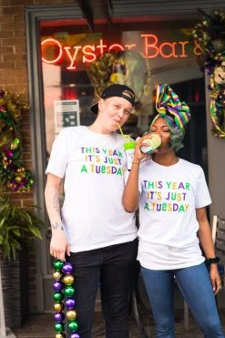 Fringe Co This Year It's Just A Tuesday Mardi Gras Party Tee