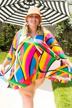 Fringe Co 70's Geometric Short Caftan Caftan Club Collection