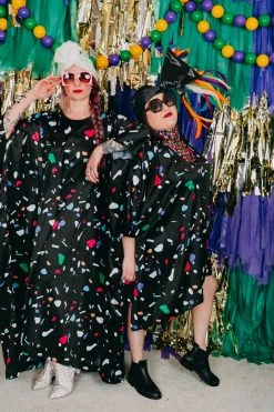 Fringe Co Black Confetti Short Caftan