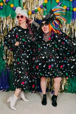 Fringe Co Black Confetti Long Caftan Caftan Club Collection
