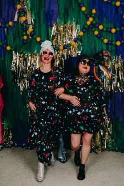 Fringe Co Black Confetti Long Caftan Caftan Club Collection