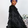 Fringe Co Totally Tinsel Collection Black Tinsel Fringe Jacket
