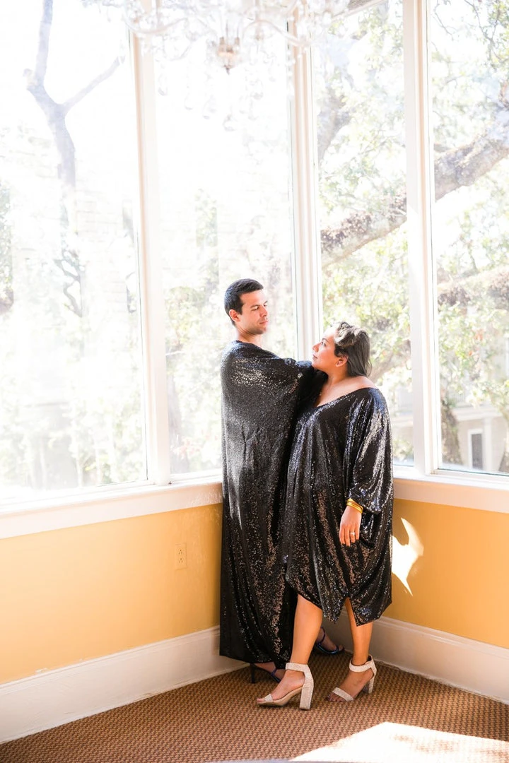 Fringe Co Caftan Club Collection Black Glitz Sequin Long Caftan 6 Fringe Co Caftan Club Collection Black Glitz Sequin Long Caftan