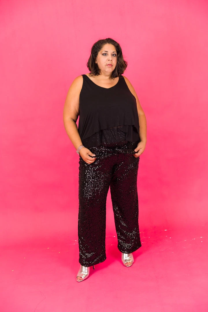 Fringe Co Sequin Collection Black High Waisted Sequin Party Pants 20 Fringe Co Sequin Collection Black High Waisted Sequin Party Pants