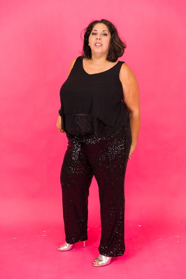 Fringe Co Sequin Collection Black High Waisted Sequin Party Pants 3 Fringe Co Sequin Collection Black High Waisted Sequin Party Pants