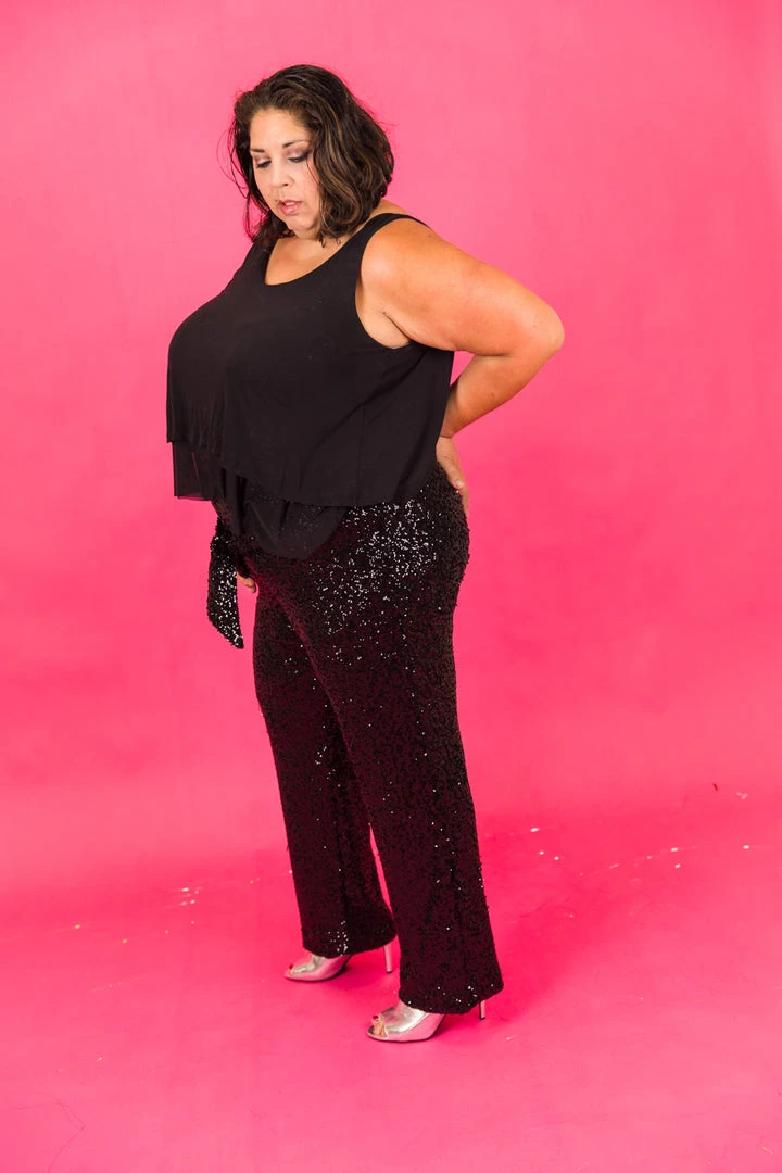 Fringe Co Sequin Collection Black High Waisted Sequin Party Pants 11 Fringe Co Sequin Collection Black High Waisted Sequin Party Pants