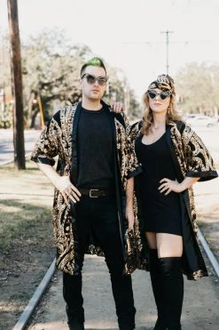 Fringe Co Gold Embroidered Sequin Duster