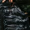 Fringe Co Black And Silver Sequin Firework Long Caftan