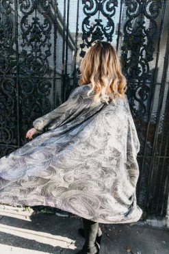 Fringe Co Silver Glitter Swirl Short Caftan
