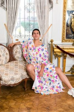 Fringe Co Bright Floral Sequin Long Caftan