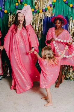 Fringe Co Kids Caftans Bright Pink Sequin Kid's Caftan