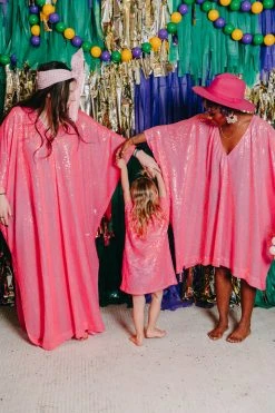 Fringe Co Kids Caftans Bright Pink Sequin Kid's Caftan
