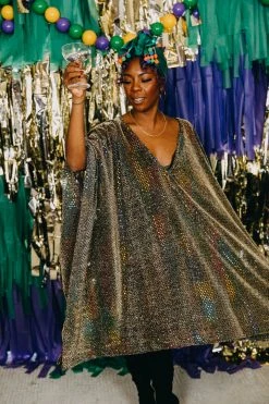 Fringe Co Rainbow Dot Short Caftan