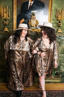 Fringe Co Caftan Club Collection Snakeskin Satin Short Caftan 9 Fringe Co Caftan Club Collection Snakeskin Satin Short Caftan