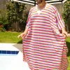 Fringe Co Caftan Club Collection Candy Stripe Long Caftan