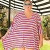Fringe Co Candy Stripe Short Caftan