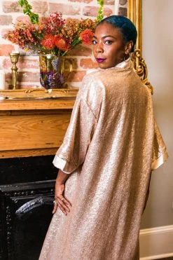 Fringe Co Sequin Duster Jackets Champagne Sequin Duster