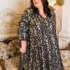 Fringe Co Caftan Club Collection Leopard Sequin Long Caftan