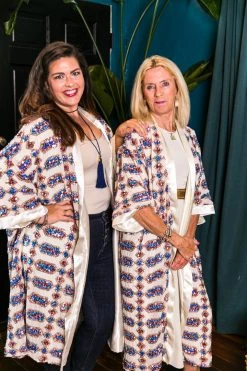 Fringe Co Sequin Duster Jackets Diamond Sequin Embroidered Duster