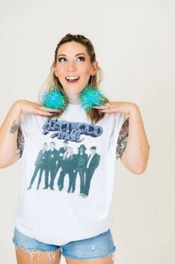 Fringe Co Blue Iridescent Party Pom Earrings