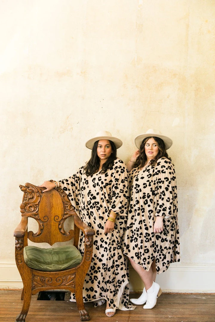 Fringe Co Flocked Leopard Short Caftan Caftan Club Collection 2 Fringe Co Flocked Leopard Short Caftan Caftan Club Collection