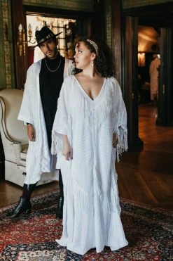 Fringe Co Iridescent Sequin Fringe Duster 25 Fringe Co Iridescent Sequin Fringe Duster