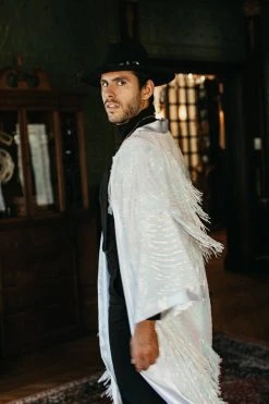 Fringe Co Iridescent Sequin Fringe Duster 20 Fringe Co Iridescent Sequin Fringe Duster