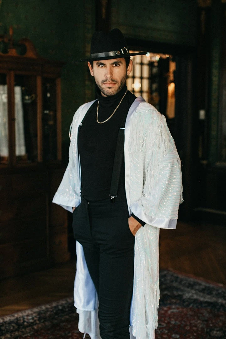 Fringe Co Iridescent Sequin Fringe Duster 11 Fringe Co Iridescent Sequin Fringe Duster