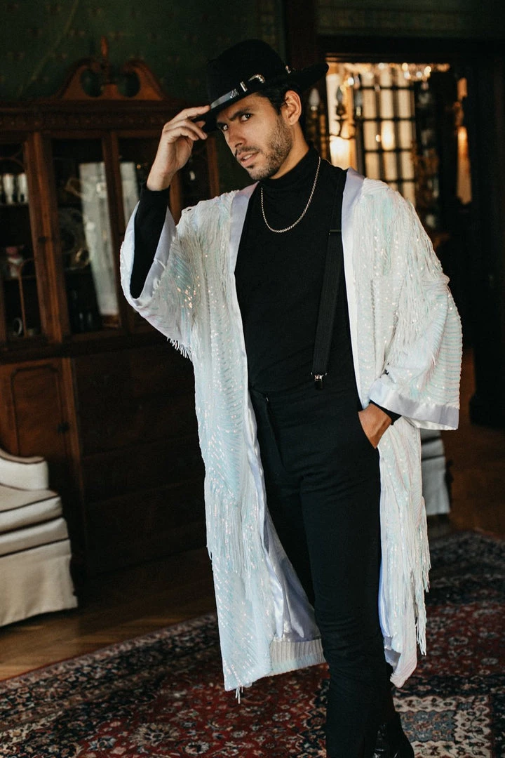 Fringe Co Iridescent Sequin Fringe Duster 4 Fringe Co Iridescent Sequin Fringe Duster